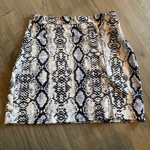 Snake print skirt